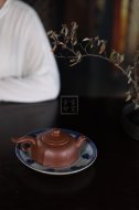 《裙舞》宜興紫砂壺工藝美術師純手工創(chuàng)新壺泡茶壺底槽青茶具