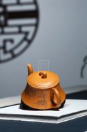 《禪悟》宜興紫砂壺工藝美術(shù)師手工黃金段竹茶壺茶具