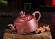 《魚躍龍門》宜興紫砂壺高級工藝美術(shù)師手工禮品茶具底槽青