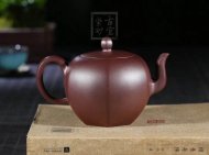 《六方美人肩》宜興紫砂壺工藝美術(shù)師手工茶壺茶具100目紫泥美人肩