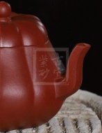 《小菱花》宜興紫砂壺茶具泡茶壺工藝美術(shù)師手工朱泥菱花