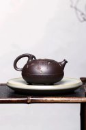 《茗香石瓢》宜興紫泥料紫砂壺工藝美術(shù)師手工收藏茶壺茶具