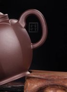 《靜荷》宜興紫砂壺高級工藝美術(shù)師手工紫茄泥茶具茶壺