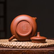 《玉柱》宜興紫砂助理工藝美術(shù)師手工底槽青泡茶壺套壺