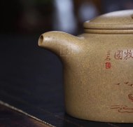 《牛蓋蓮子》宜興紫砂壺助理工藝美術(shù)師手工茶壺茶具本山綠泥牛蓋蓮子