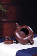 《清心雅逸》宜興紫砂壺工藝美術(shù)師純手工創(chuàng)新壺泡茶壺底槽青茶具