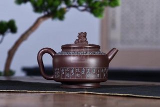 《瑞獅》宜興紫砂壺純手工紫泥泡茶壺