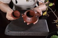 《納瓢》宜興純工藝美術(shù)師全手工紫砂壺納瓢茶具