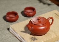 《平蓋仿古》宜興老師工藝美術(shù)師手工紫砂壺茶具大紅袍平蓋仿古