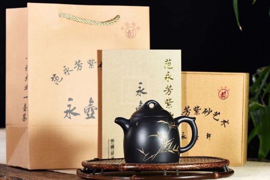 《秦權》宜興紫砂壺全手工工藝美術師茶具純泡茶壺稀有烏金泥秦權