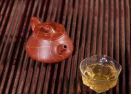 《金絲石瓢》宜興紫砂壺工藝美術(shù)師手工大師大紅袍泡茶器石瓢