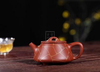 《金絲石瓢》宜興紫砂壺工藝美術(shù)師手工大師大紅袍泡茶器石瓢