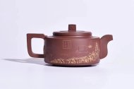 《萬(wàn)里長(zhǎng)城》宜興黃龍山清水泥紫砂壺茶具