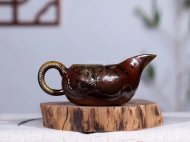 《柴燒分茶器主人杯》宜興本山段泥（柴燒）紫砂壺純手工茶壺茶具