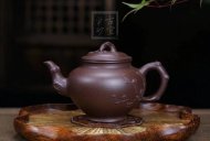 《報春》宜興助理工藝美術(shù)師手工紫砂壺紫泥料茶壺報春茶具