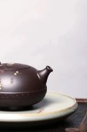 《茗香石瓢》宜興紫泥料紫砂壺工藝美術(shù)師手工收藏茶壺茶具