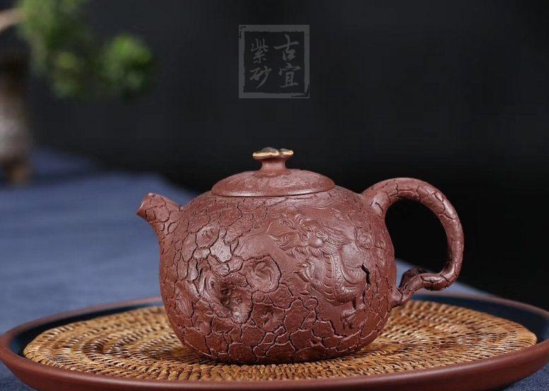 《龍供春》宜興紫砂壺工藝美術(shù)師手工紫泥供春茶壺茶具